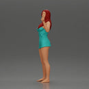 woman wearing a wet shirt moving gracefully with her arms in motion - Only-Games