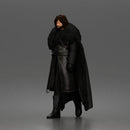 Fearless Warrior Walking Proudly in Heavy Armor and Fur Cloak