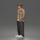 Relaxed Hands In Pockets Poser in Jacket Shirt Pants Sneakers