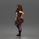 Woman Holding Bat Wearing Vest Pants Boots Confident Standing Pose