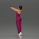 Fashionable woman in a jumpsuit snapping a selfie in style - Only-Games