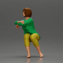 Calm woman sits midair with grace arms folded legs crossed in peace - Only-Games