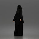 Modest Woman Full Coverage Niqab Abaya Khimar Islamic Clothing Outfit