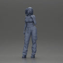 Urban dancer showcasing attitude in red tube top cargo pants pose - Only-Games