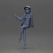 woman in Red Jacket and Helmet Sitting on the Motorbike - Only-Games
