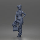 Casual Chic Crop Top And Wide Leg Pants Set With Shoulder Bag