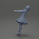 Girl in dress leaning back holding hands enjoying a playful dance moment - Only-Games