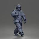 Firefighter walking