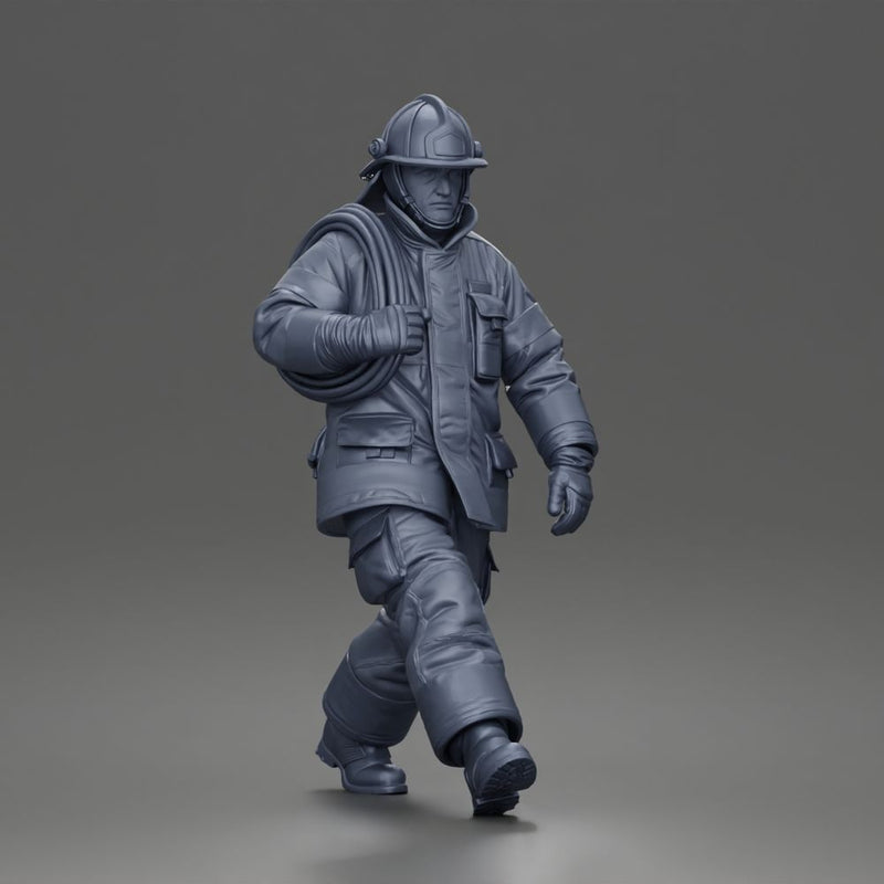 Firefighter walking