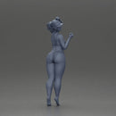 Stylish woman confidently posing in red bikini and white cap - Only-Games