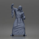 Hooded Masked Figure Holding Knife With Rope Belt Robe Style