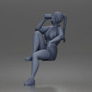 Relaxed Morning Drinker Sitting Casually in Comfy Outfit and Sneakers