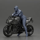 Bold Woman Riding a Sleek Motorcycle in jacket and cap - Only-Games