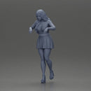 Elegant woman standing on a balcony, gazing into the distance - Only-Games