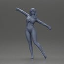 Golden dancer spins gracefully wearing red top and black bikini - Only-Games