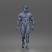 The muscular Arnold walks forward confidently showcasing his sculpted physique - Only-Games