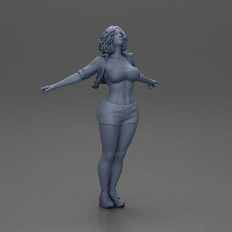 Auburn haired woman twirls with arms outstretched embracing pure freedom - Only-Games