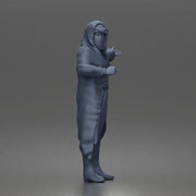 Desert Wanderer Guide Character in Hooded Robe and Masked Outfit - Only-Games