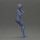 Girl casually checking her phone while striking a relaxed pose - Only-Games