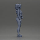 attractive woman in purple hoodie and bikini strikes a pose with style - Only-Games