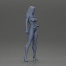 Sexy girl in bikini and heels posing on the beach - Only-Games