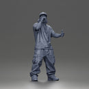Rapper with microphone