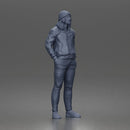 Casual Man Standing Confidently Wearing Jacket Pants Shoes And Beanie