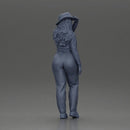 woman in red pants striking stylish pose with hat - Only-Games