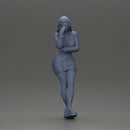 Troubled Woman in Stylish Outfit Holding Head in Deep Thought - Only-Games