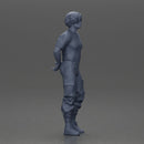 Man with messy hair wearing black shirt and cargo pants - Only-Games