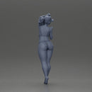 Stylish woman confidently posing in red bikini and white cap - Only-Games