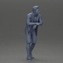 Stylish man leans casually with cool energy in relaxed summer outfit stance - Only-Games