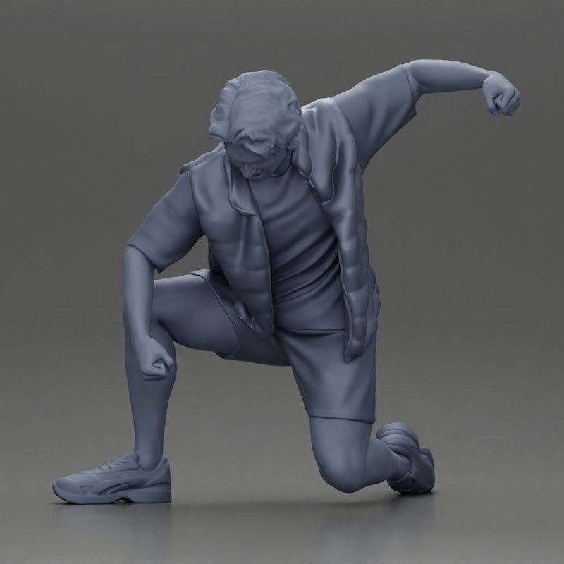 Man Confronting Opponent in Intense Struggle on the Street, Preparing for Victory - Only-Games