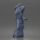 Hooded Masked Figure Holding Knife With Rope Belt Robe Style