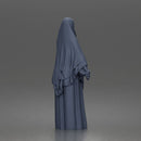 Modest Woman Full Coverage Niqab Abaya Khimar Islamic Clothing Outfit