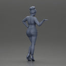 Woman striking a playful pose with one hand lifted - Only-Games