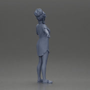 Woman in pink dress dancing joyfully with raised arms sideways - Only-Games
