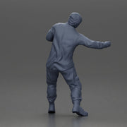 Asian Man in Hoodie and Cargo Pants Fighting with Strong Stance - Only-Games