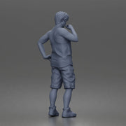Relaxed tank and shorts smoking moment with urban cool - Only-Games