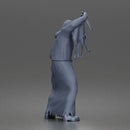 Hooded Masked Figure Holding Knife With Rope Belt Robe Style