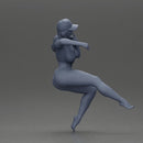 Sexy girl in cap thinking and playfully posing - Only-Games