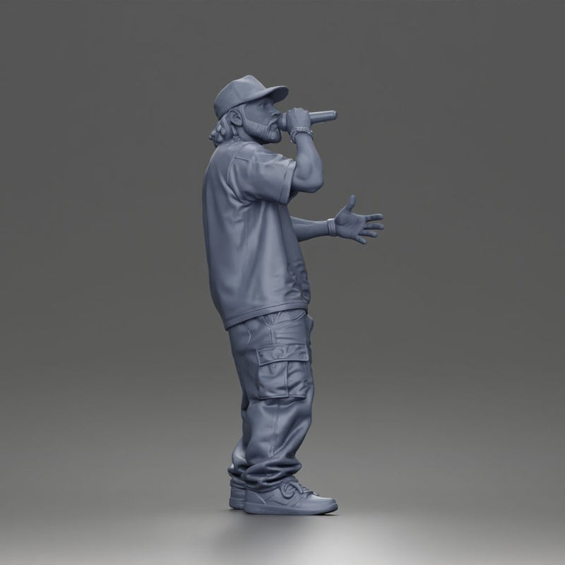 Rapper with microphone