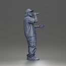 Rapper with microphone