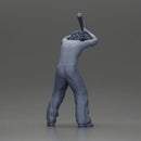 gangster man with curly hair swings baseball bat with powerful intent - Only-Games