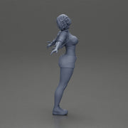 Auburn haired woman twirls with arms outstretched embracing pure freedom - Only-Games