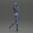 Confident and Stylish Woman in Chic Summer Outfit Posing Playfully - Only-Games