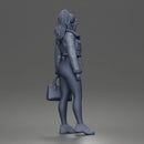 Trendy City Girl Carrying Handbag While Rocking Casual Winter Look