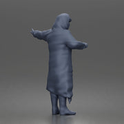 Desert Wanderer Guide Character in Hooded Robe and Masked Outfit - Only-Games