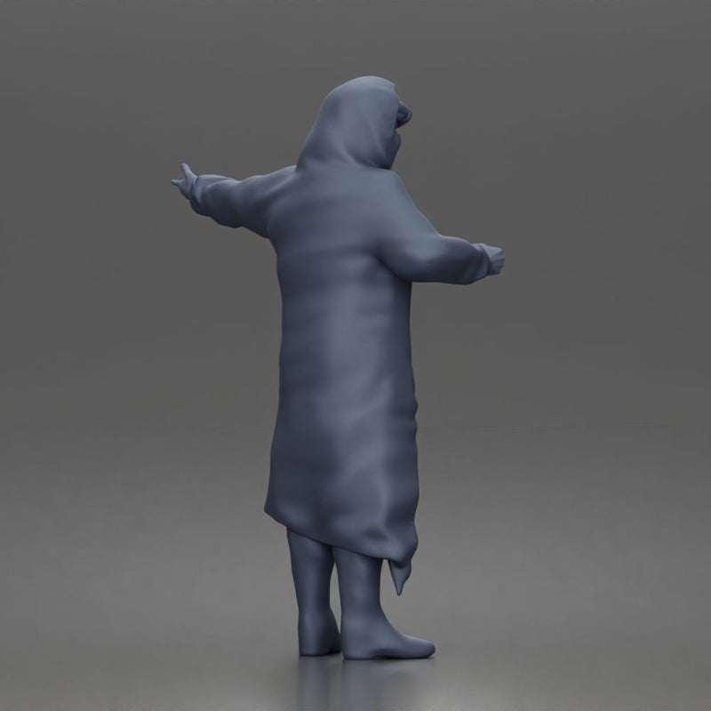 Desert Wanderer Guide Character in Hooded Robe and Masked Outfit - Only-Games