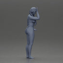 Confused Woman in Bikini Standing with Hand on Forehead - Only-Games